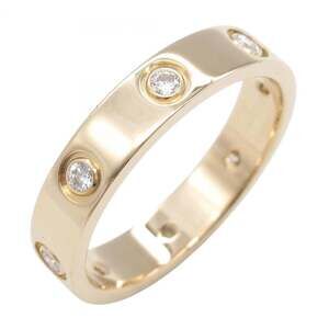 Cartier Mini Love Ring, 8PD, 18K Pink Gold with Diamonds, Women's, B4050800